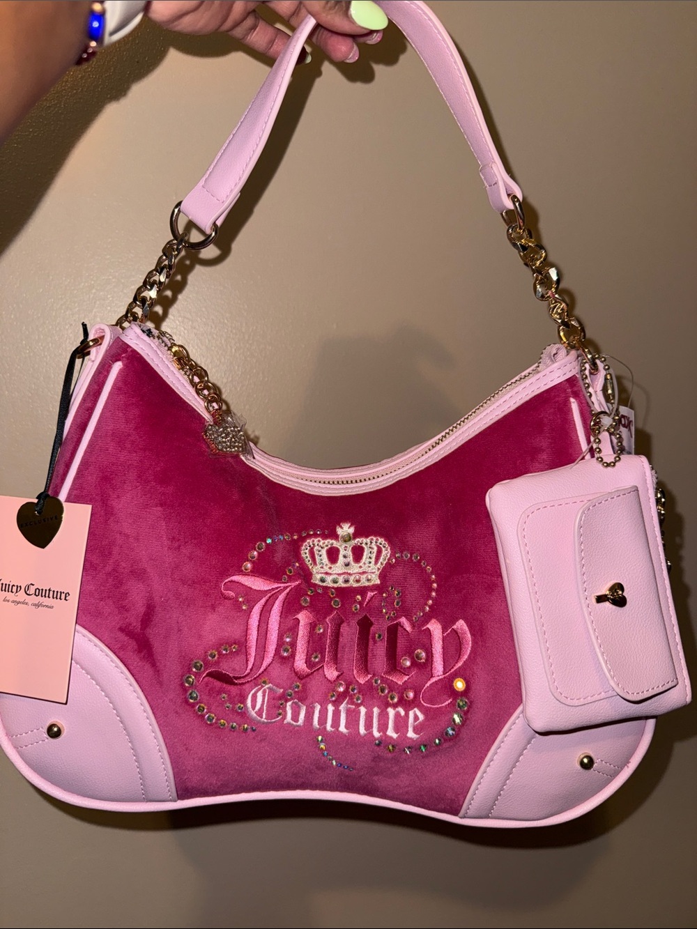 Juicy Couture Raspberry Tart Light Pink Dreamy Juicy Shoulder Bag